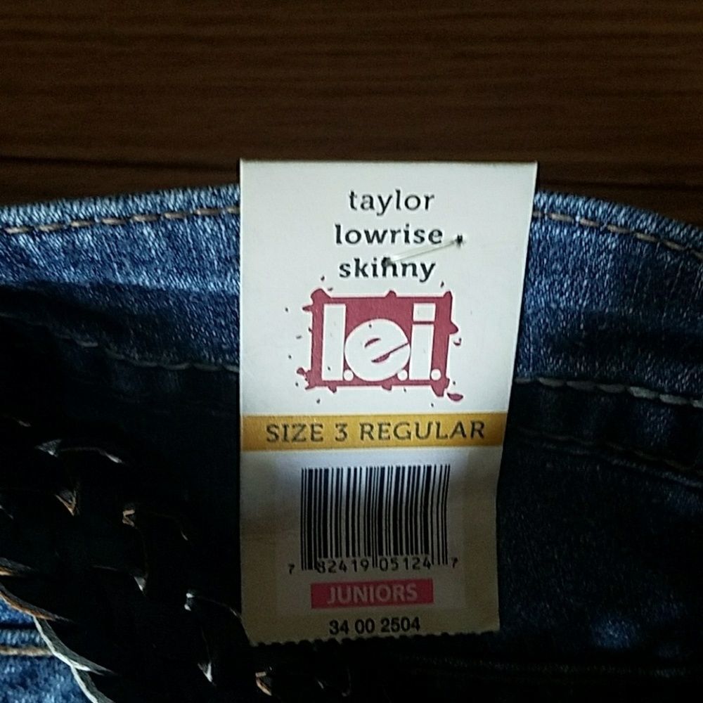 Lei Taylor low rise skinny  jeans Sz 3 NWT - Picture 7 of 7